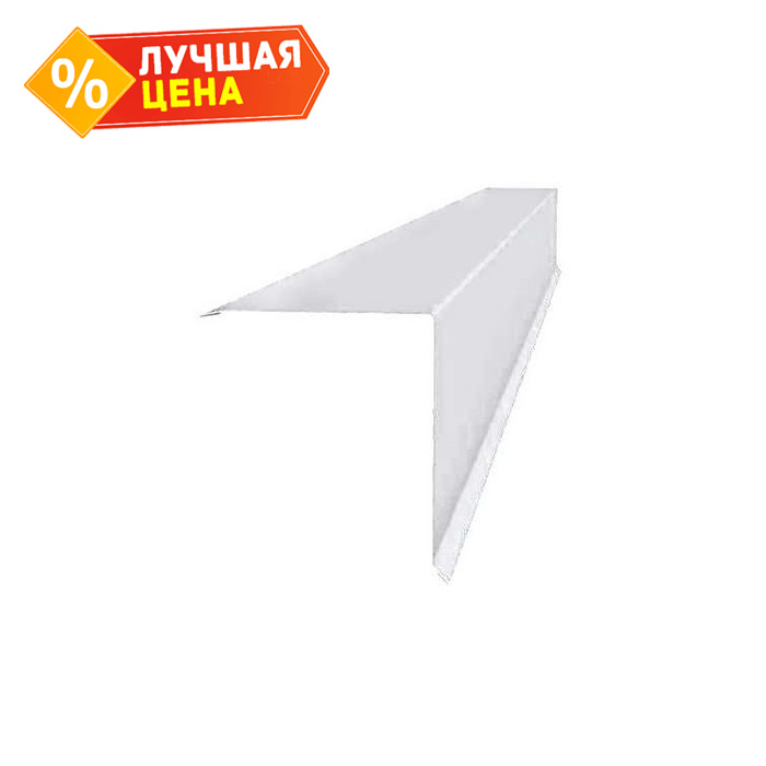 Планка конька односкатной кровли 160x160 0,45 PE с пленкой RAL 9003 сигнальный белый