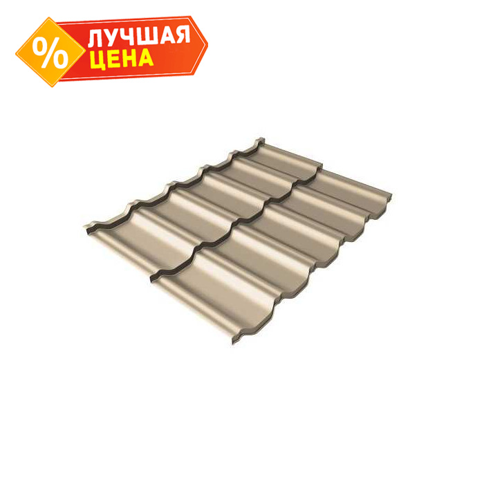 Металлочерепица Grand Line Kvinta Uno (Квинта Уно) 0,5 Satin RAL 1015 Светлая слоновая кость