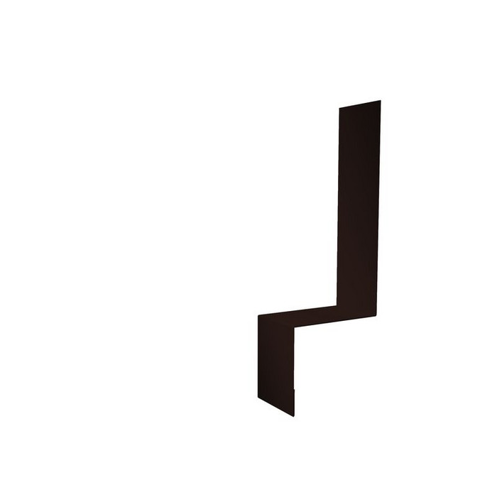 Планка примыкание боковое фальц 0,5 PurPro Matt 275 RAL 8017 шоколад