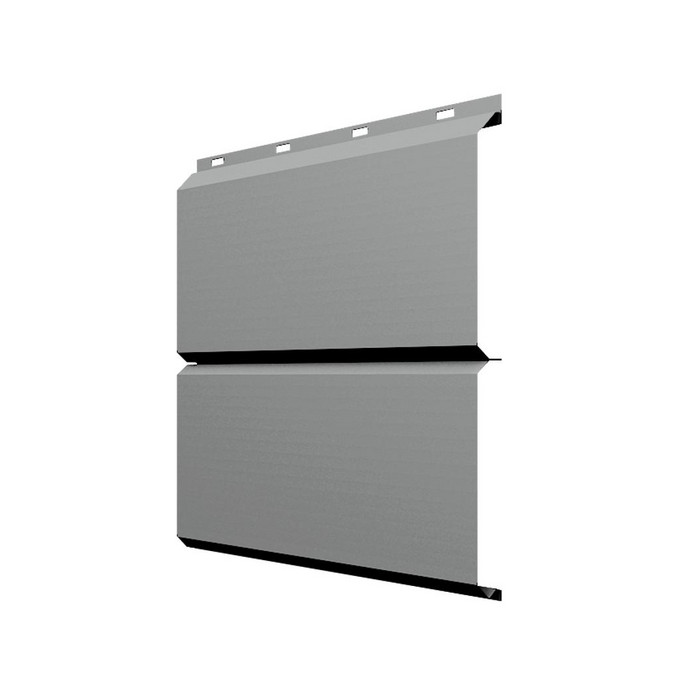 Софит ЭкоБрус без перфорации 0,345 Grand Line 0,45 PE с пленкой RAL9006 бело-алюминиевый