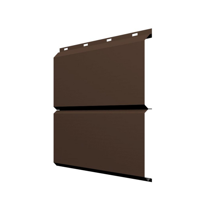 Софит ЭкоБрус без перфорации 0,345 Grand Line 0,5 Quarzit lite с пленкой RAL8017 шоколад